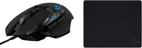 Logitech G502 Hero High Performance Wired Gaming Mouse with Hero 25K Sensor, RGB, Adjustable Weights, 11 Programmable Buttons - Black