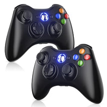 Gamrombo Xbox 360 2 Pack Wireless Controller Replacement for 360 & Slim with Windows PC Compatibility