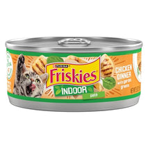 Purina Friskies pate cat food with real chicken, 5.5 oz cans, pack of 24 for adult cats