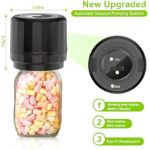 M11 Electric Mason Jar Vacuum Sealer Kit - with Wide and Regular Mouth Mason Lids, Jar Vacuum Sealer for Canning Jars, Vacuum Sealing Machine for Food Storage Black