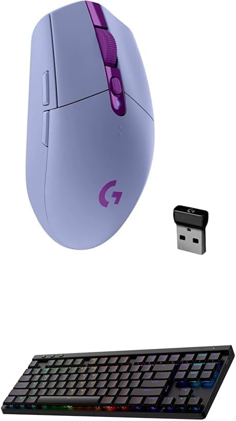Logitech G305 Lightspeed Wireless Gaming Mouse, Hero Sensor, 12,000 DPI, Lightweight, 6 Programmable Buttons, 250h Battery, On-Board Memory, Compatible with PC, Mac - Black