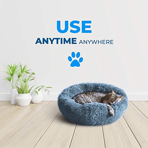Whiskers & Friends 20-inch and 23-inch round cat and dog beds for indoor pets with orthopedic support and self-warming features