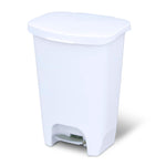 Glad 13 Gallon Trash Can | Plastic Kitchen Waste Bin with Odor Protection of Lid | Hands Free with Step On Foot Pedal