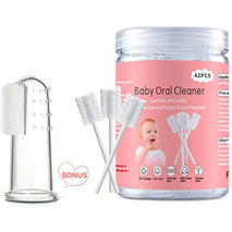 Easicuti baby tongue cleaner 42pcs disposable toothbrush for 0-36 months with free finger toothbrush