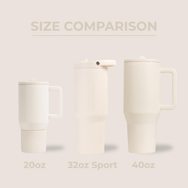 Stainless Steel Tumbler with Straw, Vacuum Insulated, 32oz Leakproof Water Bottle