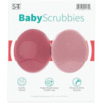 S&T INC. 2-inch silicone exfoliating and massaging cradle cap bath brushes, 2 pack, pink