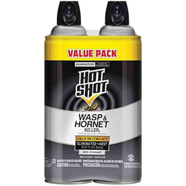 Hot Shot 14-Ounce Wasp And Hornet Killer Aerosol 2-Pack with Up to 27-Foot Jet Spray