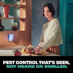 stem insect trap - indoor fruit fly and gnat pest control for house home and kitchen with soft blue light