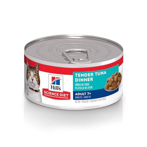 Hills Science Diet 7+ Premium Nutrition Tuna Stew Wet Cat Food 5.5 oz Cans 24 Pack