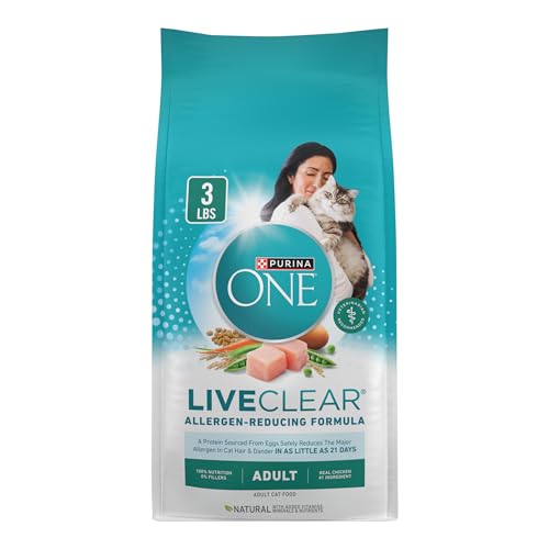 purina one liveclear allergen-reducing cat food with real chicken - 3 lb bag