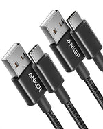 anker 2-pack usb a to usb c cable for iphone 17 series, samsung galaxy s10 and more (black, 3ft)