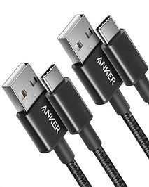 anker 2-pack usb a to usb c cable for iphone 17 series, samsung galaxy s10 and more (black, 3ft)
