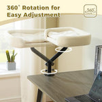 pawz road cat desk bed white 360° rotation adjustable supports up to 50 lbs