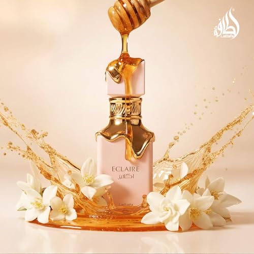 Lattafa Eclaire - Vanilla, Caramel, Sweet, Floral - Eau de Parfum Long-Lasting Fragrance for Women, 3.40 Ounce / 100 ml