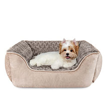 JOEJOY rectangle dog bed for medium large small dogs - soft breathable orthopedic sofa bed with anti-slip bottom, beige