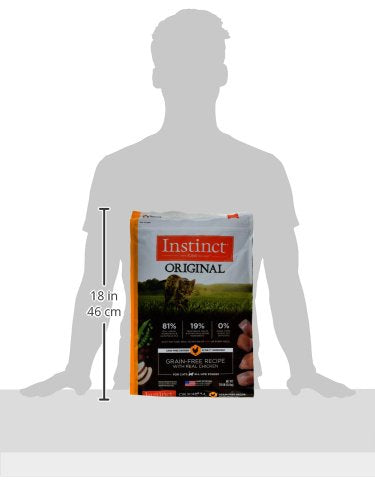 Instinct Original Raw Coated High Protein Grain Free Chicken Dry Cat Food 11 lb Bag