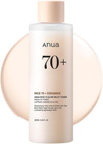 anua rice 70 glow milky toner for glass skin, fragrance-free, non-comedogenic, 250ml/8.45fl.oz