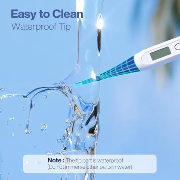 Boncare 10 Seconds Digital Thermometer for Adults and Kids - Accurate & Safe Rectal Thermometer for Baby with Fever Alarm, Oral Thermometer (Dark Blue)