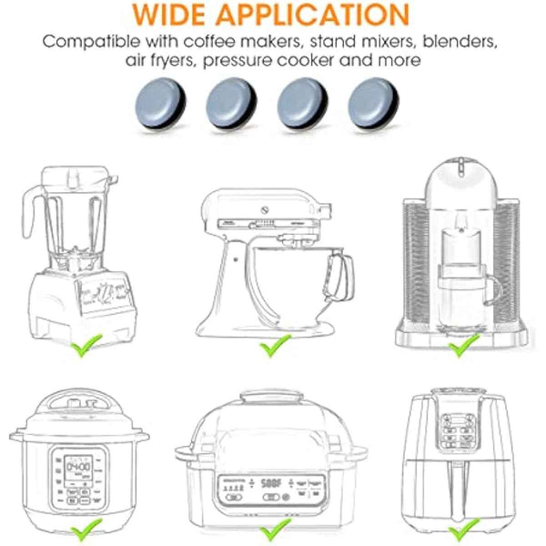 Aieve Appliance Sliders, 8 Pcs Small Appliance Slider for Countertop, Self Adhesive Home Finds Caster Wheels Rollers, Kitchen Must Have Gadgets for Stand Mixers, Coffee Makers, Air Fryers
