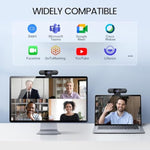 emeet c960 1080p webcam with 2 mics, 90° fov, usb type-a & a-to-c adapter, plug&play computer camera