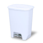 Glad 13 Gallon Trash Can | Plastic Kitchen Waste Bin with Odor Protection of Lid | Hands Free with Step On Foot Pedal