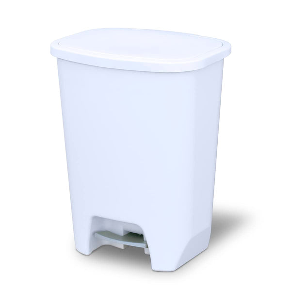Glad 13 Gallon Trash Can | Plastic Kitchen Waste Bin with Odor Protection of Lid | Hands Free with Step On Foot Pedal