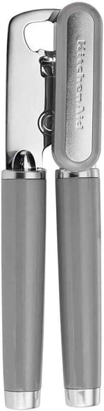 KitchenAid Classic Multifunction Can Opener and Bottle Opener Easy to Use, Razor Sharp Stainless Steel Cutting Wheel, Soft Ergonomic Handles, Black