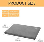 EMPSIGN grey reversible dog crate pad mattress firm support for small to XX-large dogs 35" x 22" x 3"
