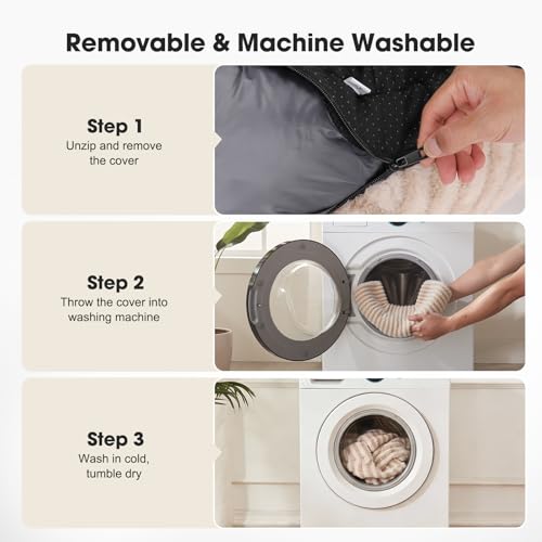 mixjoy beige small dog cat bed washable removable cover soft calming indoor sofa bed 20x19x6
