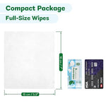 100% Cotton, 99% Purified Water, Hypoallergenic Mini Wet Wipes, Unscented, 56 Count for Travel Essentials