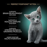 Sheba Perfect Portions kitten wet cat food pate chicken, salmon, and turkey entrees, 2.6 oz twin-pack trays, 24 count, 48 servings