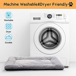dog bed crate pad for medium/large dogs ultra soft washable anti slip kennel pad for dogs cozy sleeping mat gray 36inch