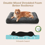 joejoy orthopedic dog bed large size grey 42x30 inches extra thick supportive couch bed for big dogs