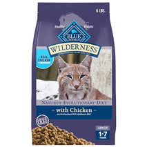 blue buffalo wilderness high-protein grain-free natural dry cat food for adult cats chicken 6-lb bag