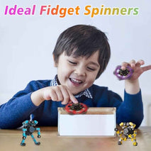 Valentines Day Gifts Transformable Fidget Spinners Toys 4 Pcs for Kids and Adults Stress Relief Sensory Toys for Boys and Girls Age 8-13 Fingertip Gyros Easter Basket Stuffers for Teens