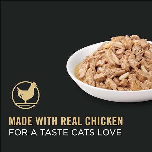 purina pro plan high protein cat food complete essentials wet gravy chicken and rice entree