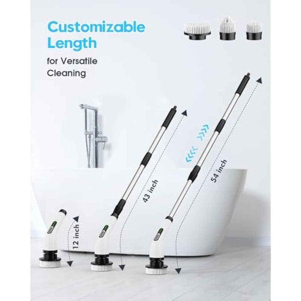 Highyes Cordless Electric Spin Scrubber for Effortless Bathroom Cleaning and Tile Tubs