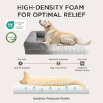 Bedsure Orthopedic Dog Bed Large Grey 35 Inch Waterproof Couch Sofa Pet Bed