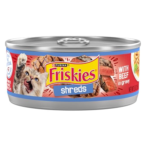 Purina Friskies Shreds With Beef in Gravy Wet Cat Food - (Pack of 24) 5.5 oz. Cans