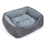 MIXJOY dog bed for large, medium, small dogs, 20 inch grey washable sleeping bed with anti-slip bottom