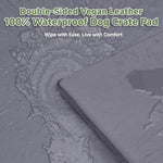 Dark Gray 35 x 22 inch Double-Sided Waterproof Dog Crate Pad with Cooling and Anti-Slip Features for Medium Large Dogs