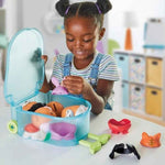 potato head pet-tato tots, 31-piece pet-themed set with rolling carry case for kids 2 and up