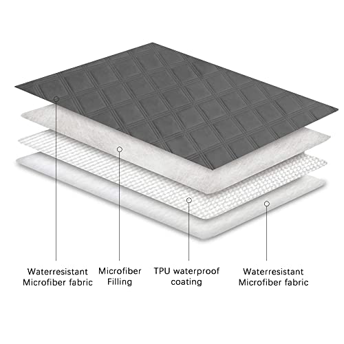 Ameritex Waterproof Dog Bed Cover Pet Blanket with Anti-Slip Back for Furniture Bed Couch Sofa - 5-layer water-resistant and machine washable
