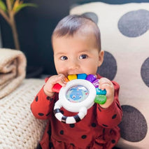 Baby Einstein Outstanding Opus octopus sensory teether rattle multi-use toy, BPA free, chillable, 3 months up, multicolored