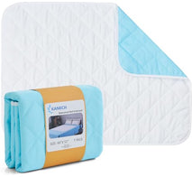 Kanech washable bed pads for adults, seniors, kids & pets, 44x52 inches, heavy absorbency, waterproof, quick drying