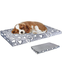 vankean reversible cool and warm dog bed mat for crates 48x30x3 grey xx-large