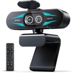 emmeet c60e 4k webcam streaming wide-angle telephoto cameras 11x hybrid zoom pdaf autofocus rgb lighting