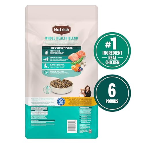 Rachael Ray Nutrish Indoor Complete Chicken & Lentils Dry Cat Food, 6 lb Bag