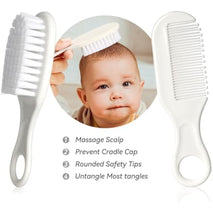 Baby Grooming Kit for Newborn Girls and Boys, Infant Safety Care Set with Hair Brush, Comb, Nail Clipper, Nasal Aspirator, Grey and White