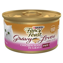 fancy feast gravy lovers chicken feast pate in 3 oz cans for adult cats (pack of 24)